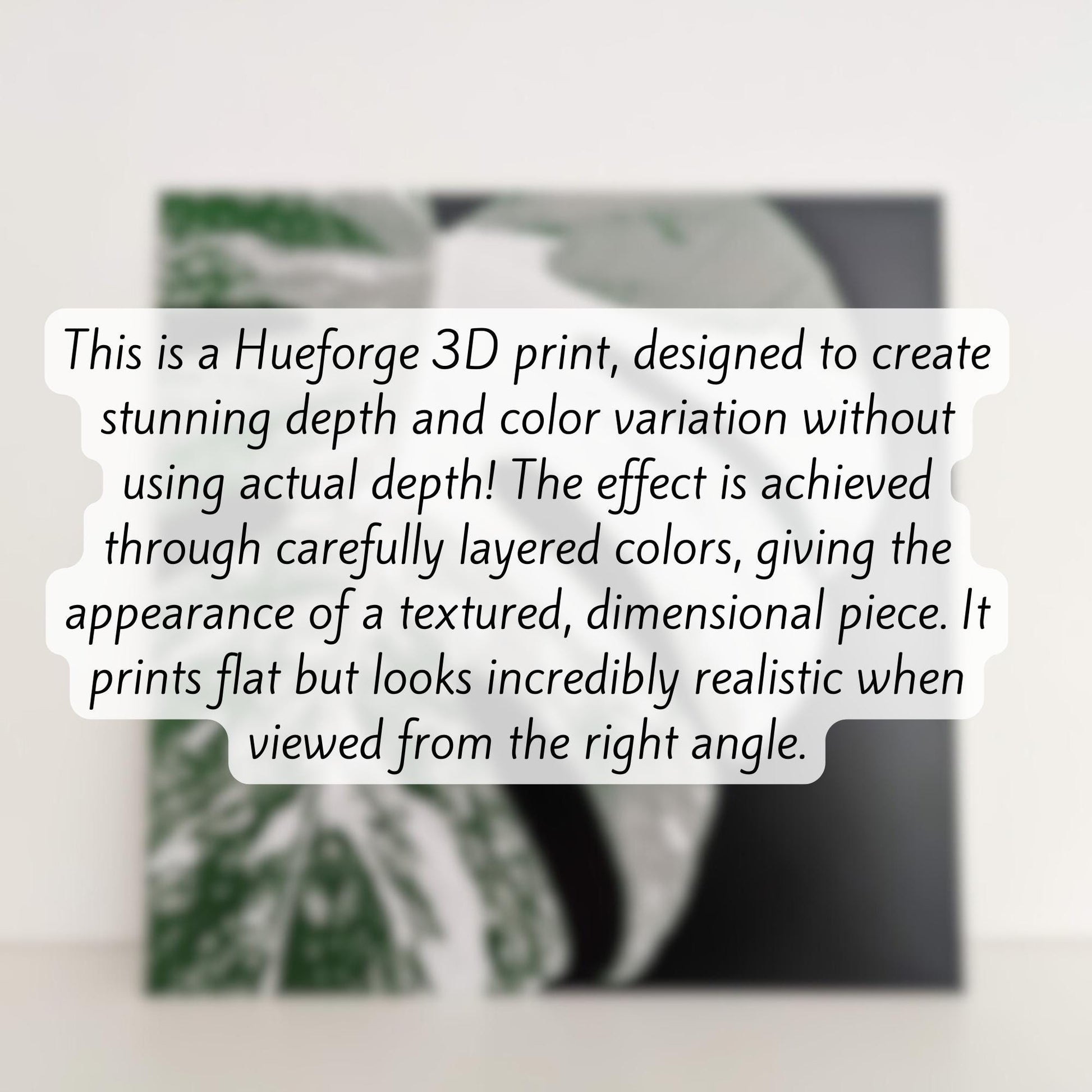 Monstera Albo Leaf, Hueforge Wall Art, 3D Illusion Print, Plant Lover Gift