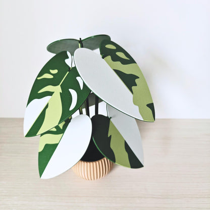 Coaster Plant Philodendron Pink Princess or White Princess, Coaster Set, Leaf Coasters, Heart shaped Coaster 3D print