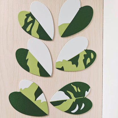 Coaster Plant Philodendron Pink Princess or White Princess, Coaster Set, Leaf Coasters, Heart shaped Coaster 3D print