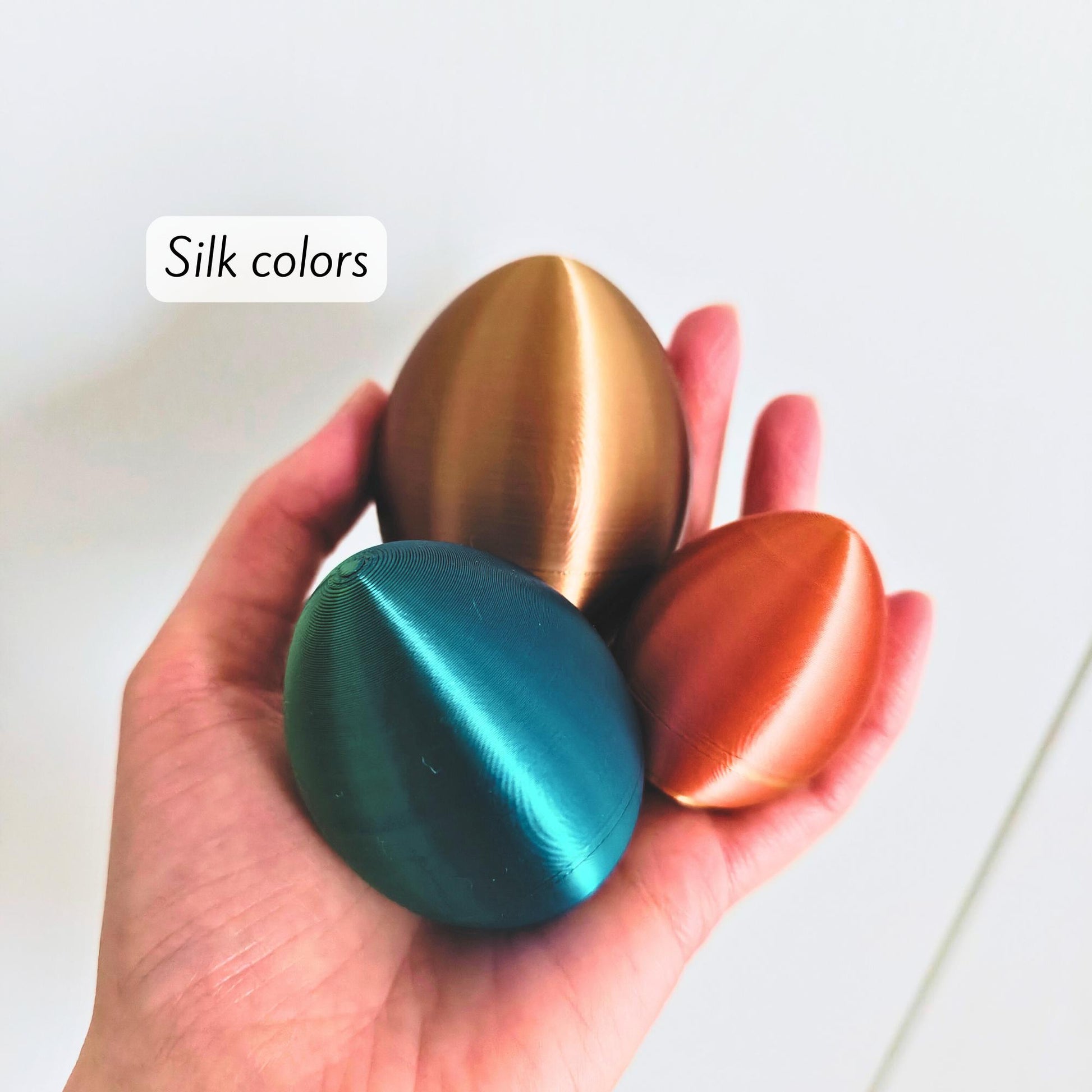 Easter Eggs Containers, Set of 3, Spring Decorating, Gift or Small Keepsakes Hiding, Small Storage, Egg Surprise, 3d print