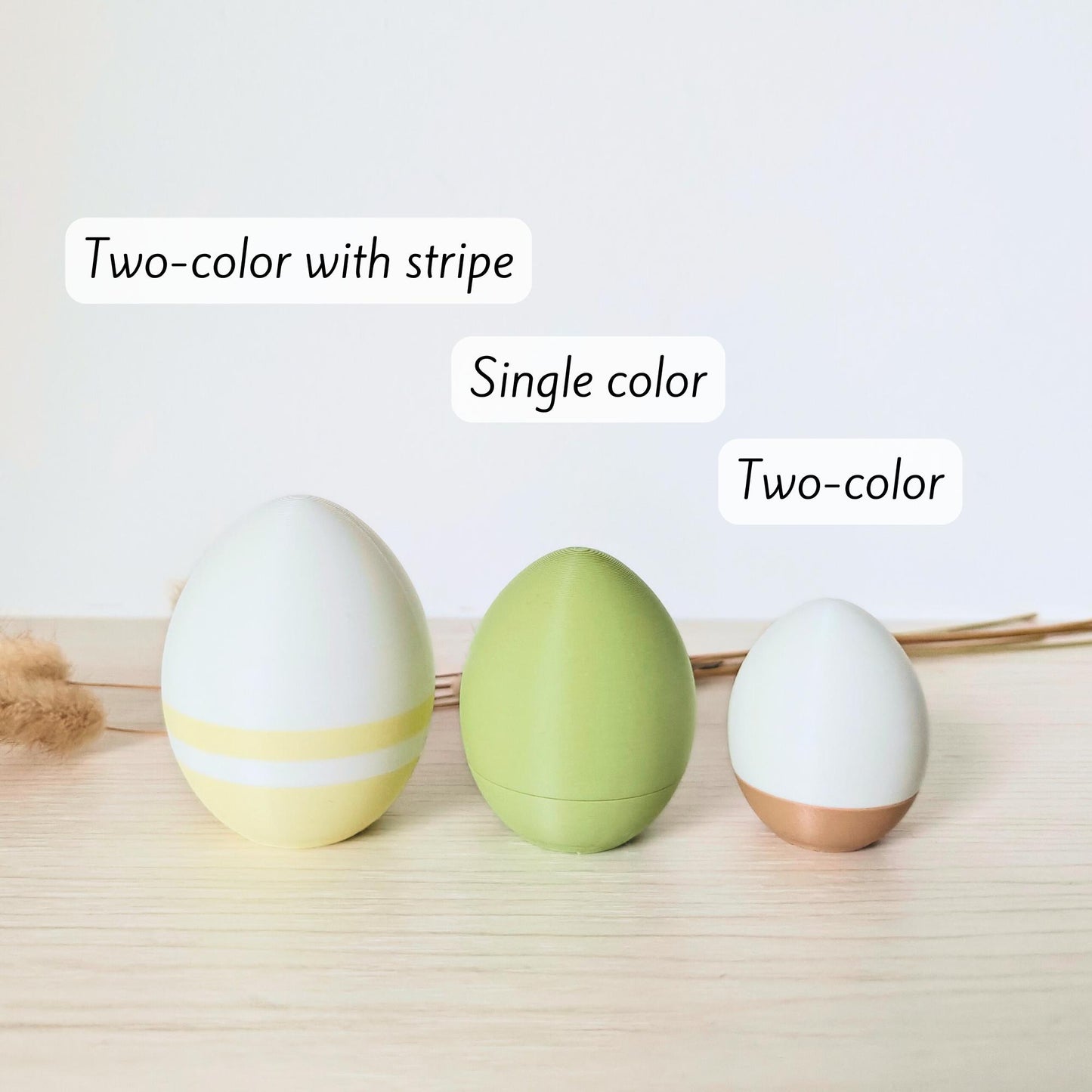 Easter Eggs Containers, Set of 3, Spring Decorating, Gift or Small Keepsakes Hiding, Small Storage, Egg Surprise, 3d print