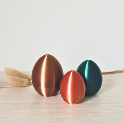 Easter Eggs Containers, Set of 3, Spring Decorating, Gift or Small Keepsakes Hiding, Small Storage, Egg Surprise, 3d print
