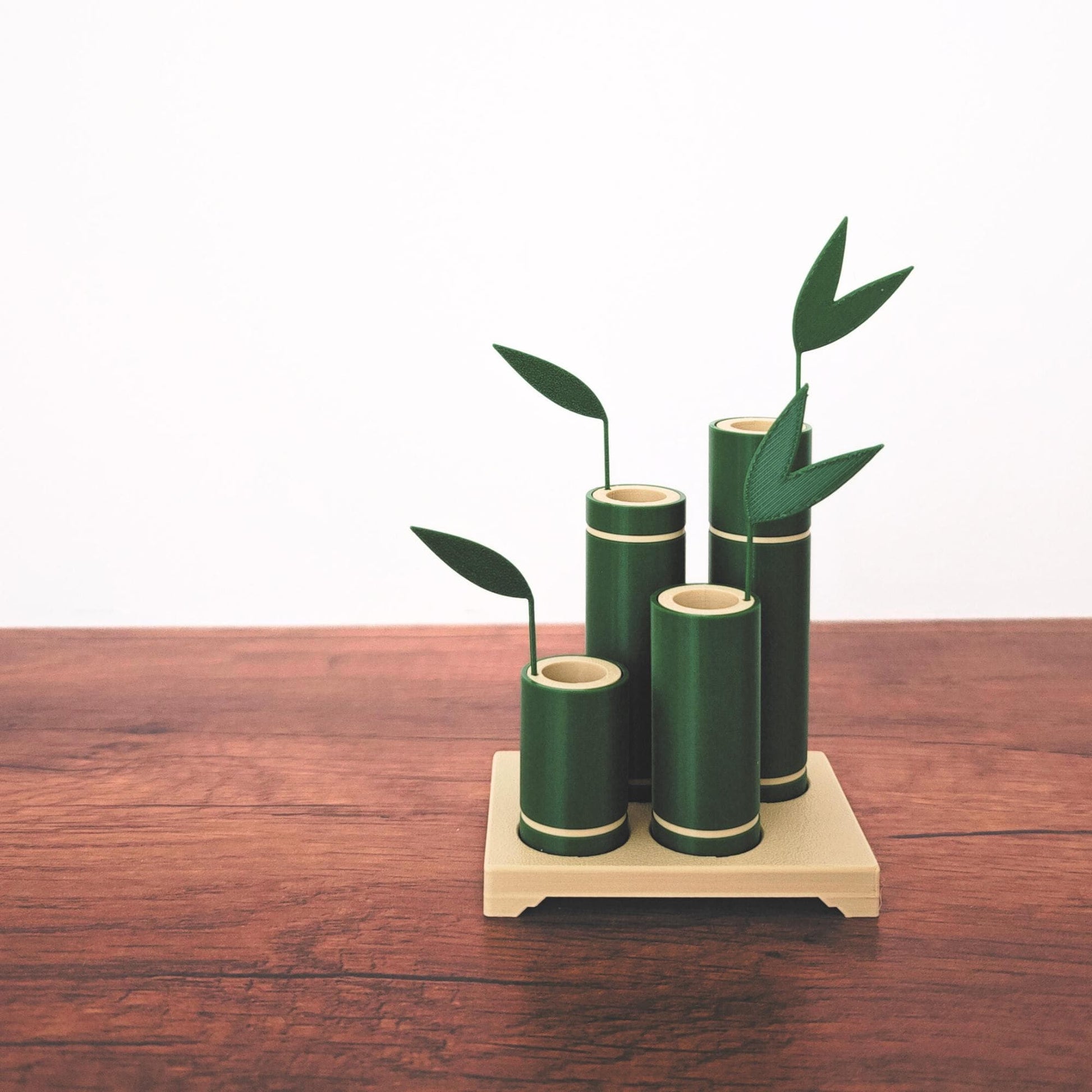 Bamboo Propagation Stand, Hydroponic Test Tube Holder, Rooting Vase with Plastic Vials, Cuttings Grow Station, 3D printed organizer