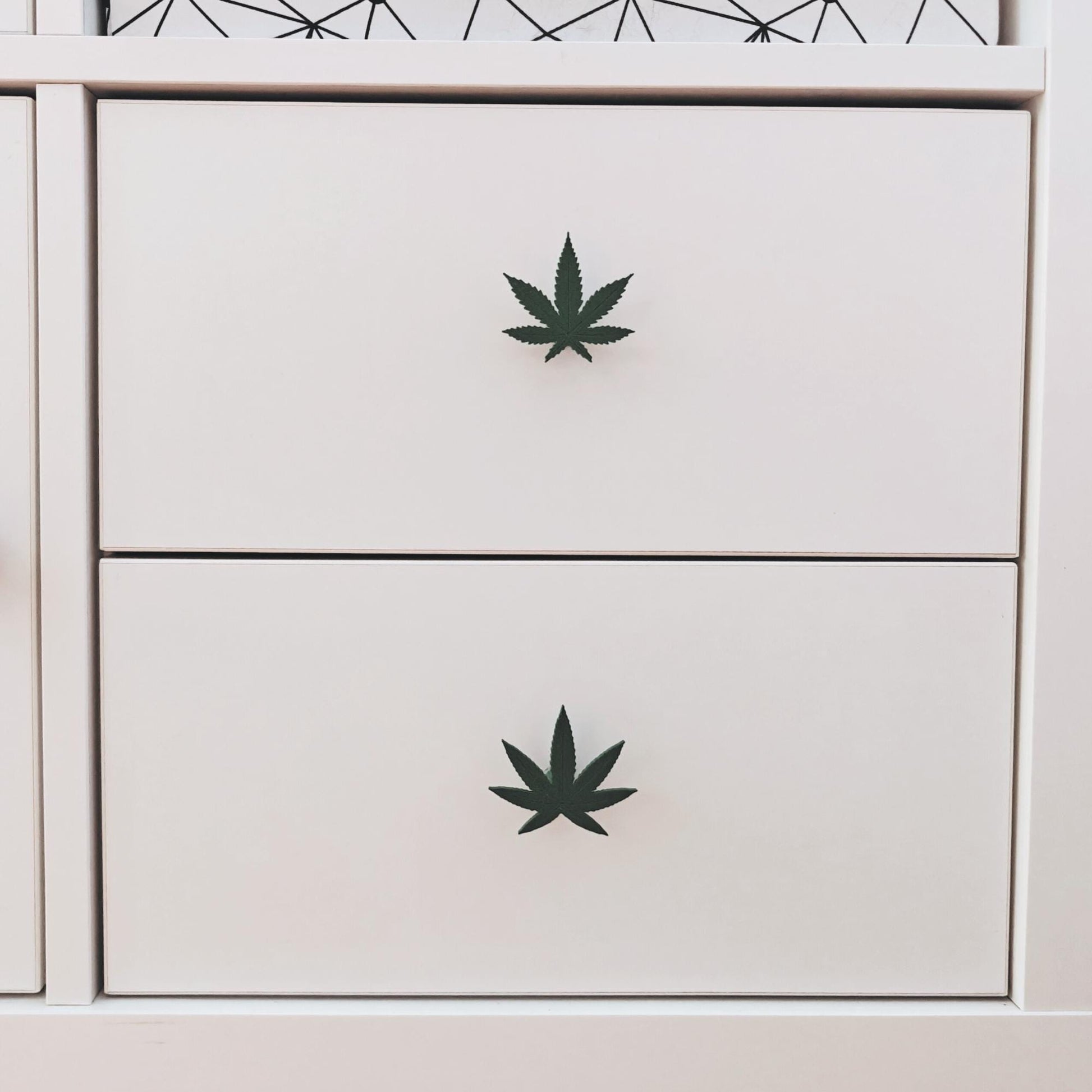 Weed Leaf Handles for Door or Drawer, Marijuana Knob, Cannabis Handle, 420-Themed Cabinet Pull, Pot Leaf Door knob, 3d print