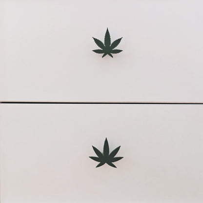 Weed Leaf Handles for Door or Drawer, Marijuana Knob, Cannabis Handle, 420-Themed Cabinet Pull, Pot Leaf Door knob, 3d print