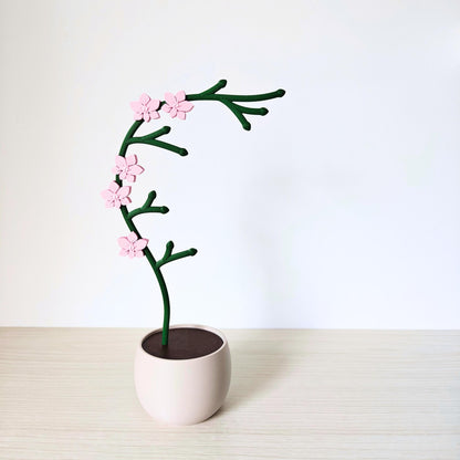 Orchid Jewelry Holder, Earring & Necklace Stand, Floral Jewelry Organizer with Storage Pot for Rings, Gift for Plant Lovers