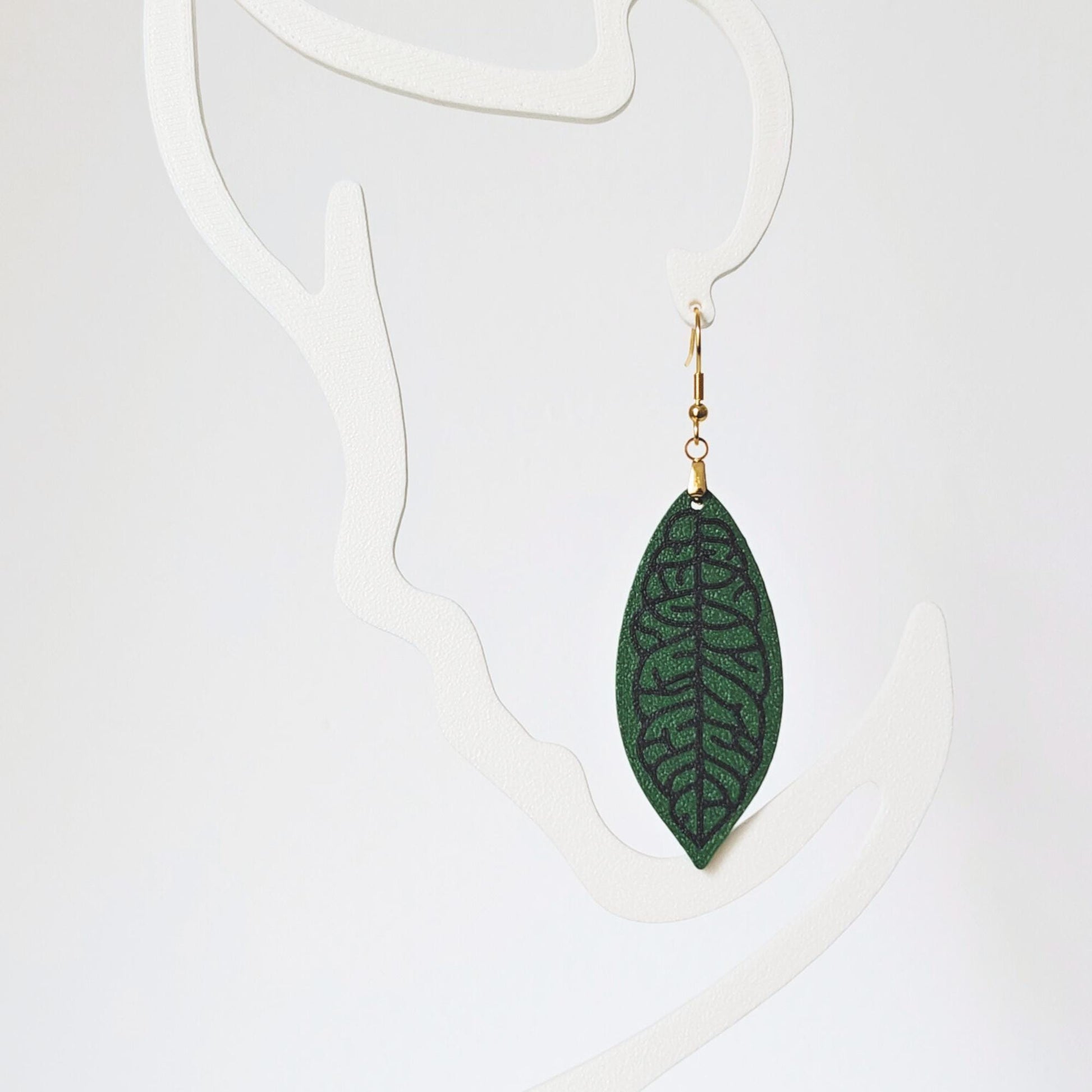 Earrings Hoya, Leaf shaped Jewelry Gift for Plant Lovers, Hoya Curtsii, Finlaysonii, Pot of gold, 3d printed Earrings