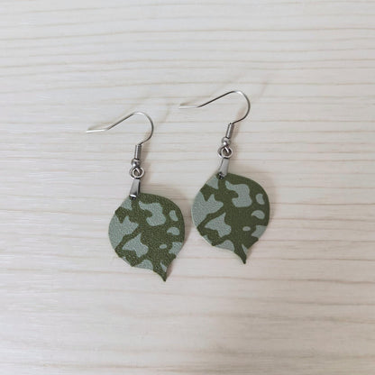 Earrings Hoya, Leaf shaped Jewelry Gift for Plant Lovers, Hoya Curtsii, Finlaysonii, Pot of gold, 3d printed Earrings