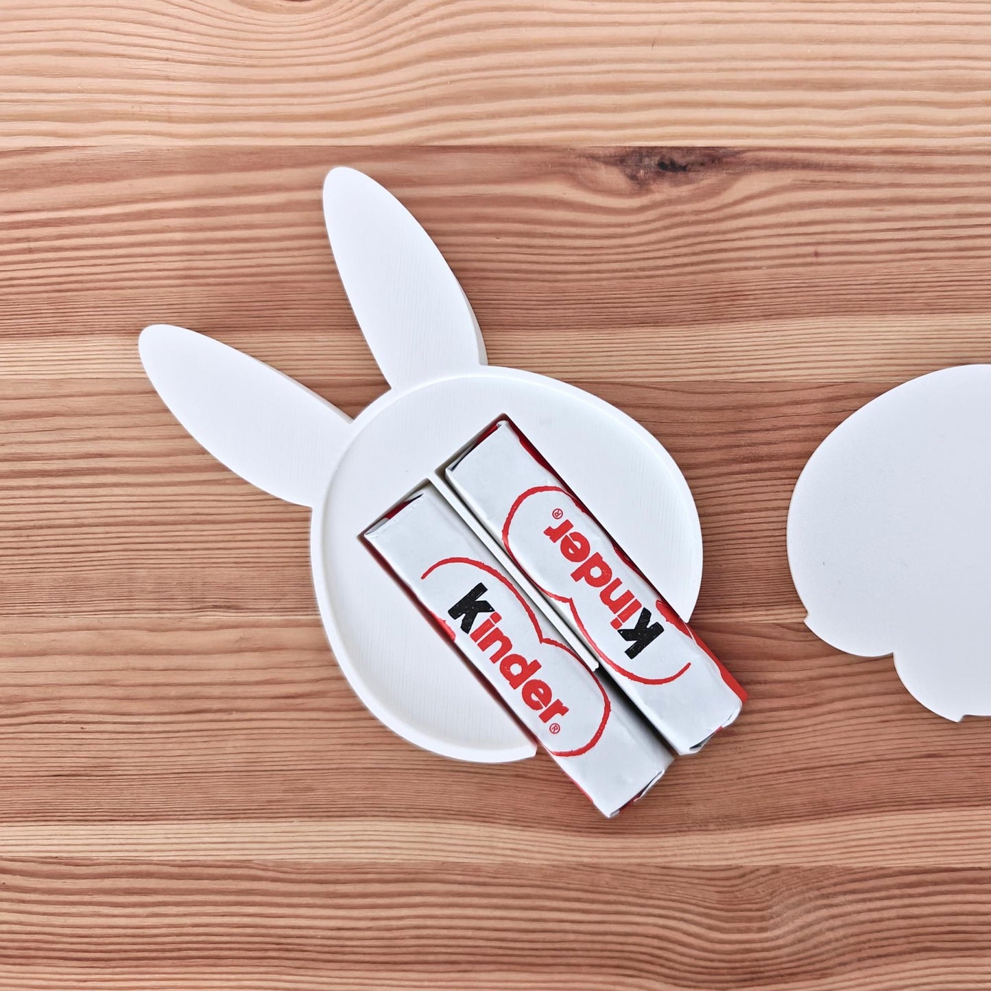 Bunny Chocolate Holder, Easter Candy Gift, Fits Kinder Bars, Cute Bunny Favor for Kids & Adults, 3d print