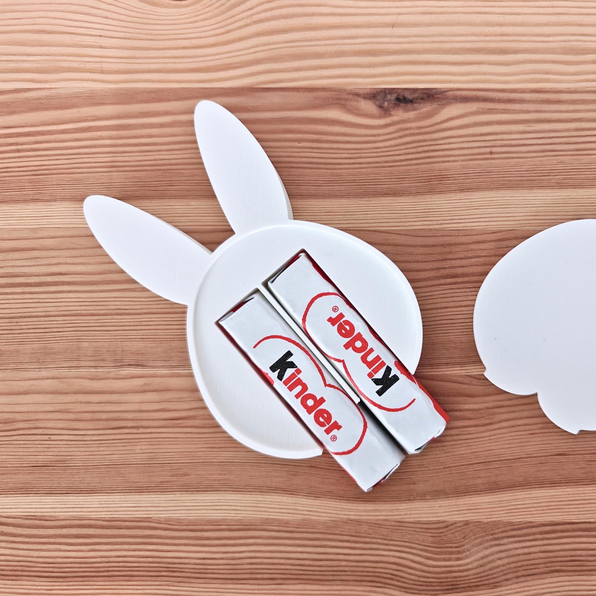 Bunny Chocolate Holder, Easter Candy Gift, Fits Kinder Bars, Cute Bunny Favor for Kids & Adults, 3d print