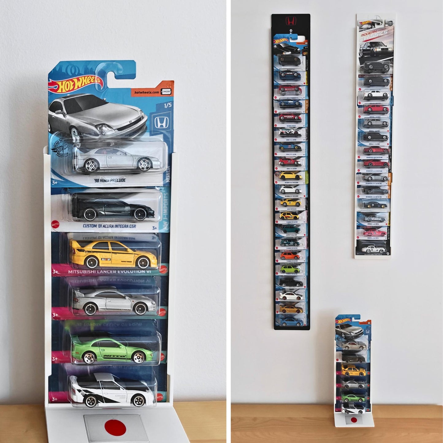 Hot Wheels Mainline Wall Mount or Stand, Fits 5, 10, or 20 Mainline Cars, Modular & Expandable Organizer
