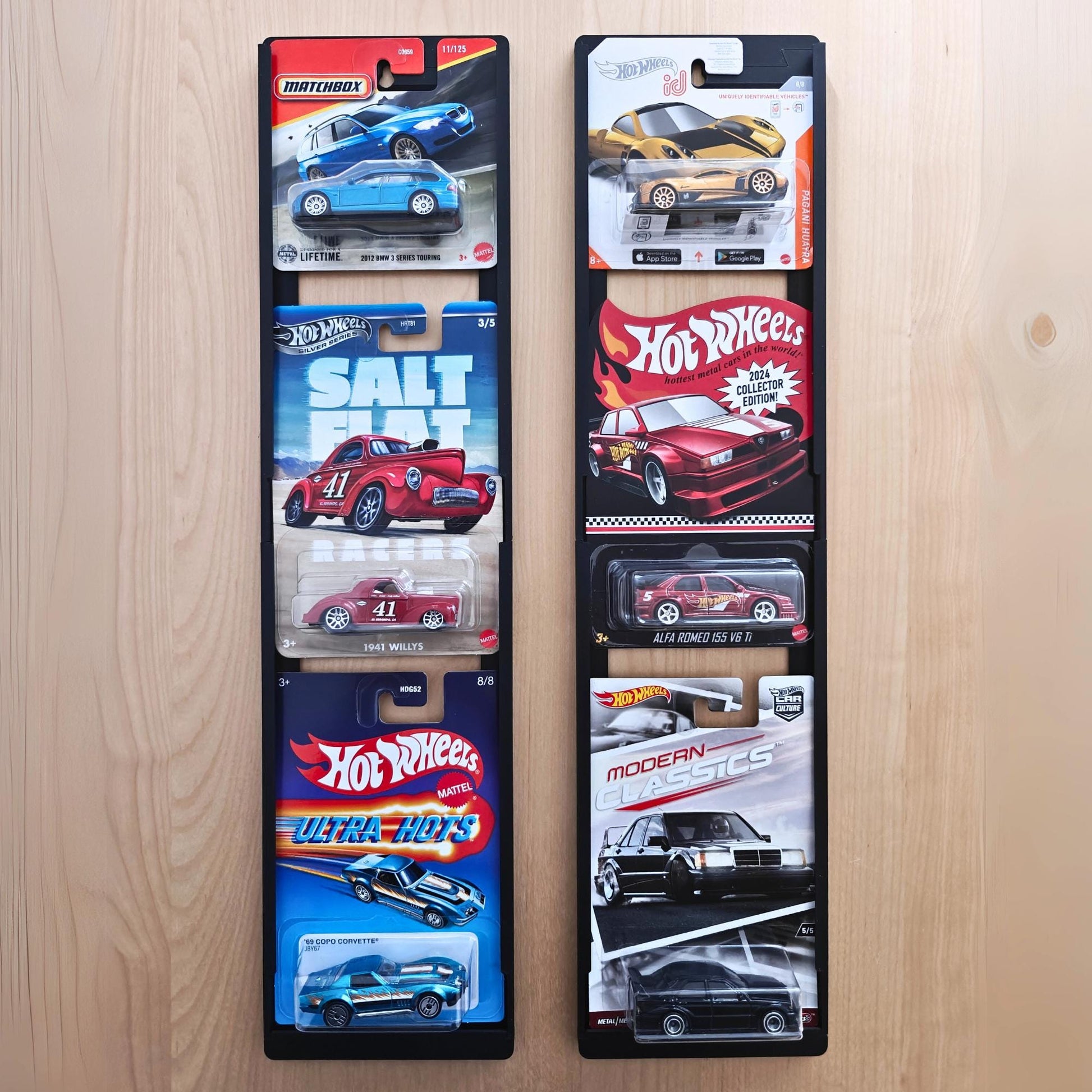 Hot Wheels Premium Wall Mount or Stand, Fits 5, 10, or 20 Premium Cars, Modular & Expandable Organizer