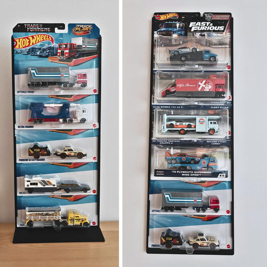 Hot Wheels Team Transport or Track Fleet Wall Mount or Stand, Fits 5, 10, or 20 Cars, Modular & Expandable Organizer