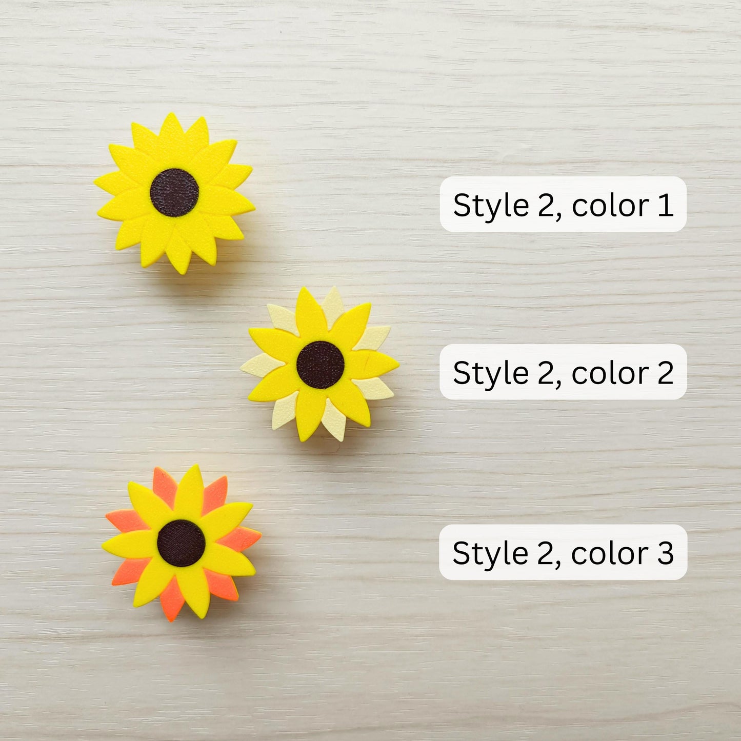 Sunflower Handles for Drawer or Door, Flower Handle, Cabinet Pull, Door knob, Floral Design, 3d print
