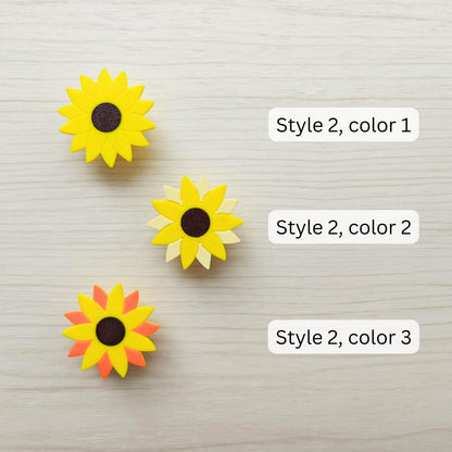 Sunflower Handles for Drawer or Door, Flower Handle, Cabinet Pull, Door knob, Floral Design, 3d print