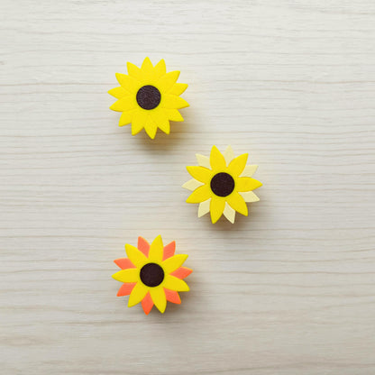 Sunflower Handles for Drawer or Door, Flower Handle, Cabinet Pull, Door knob, Floral Design, 3d print