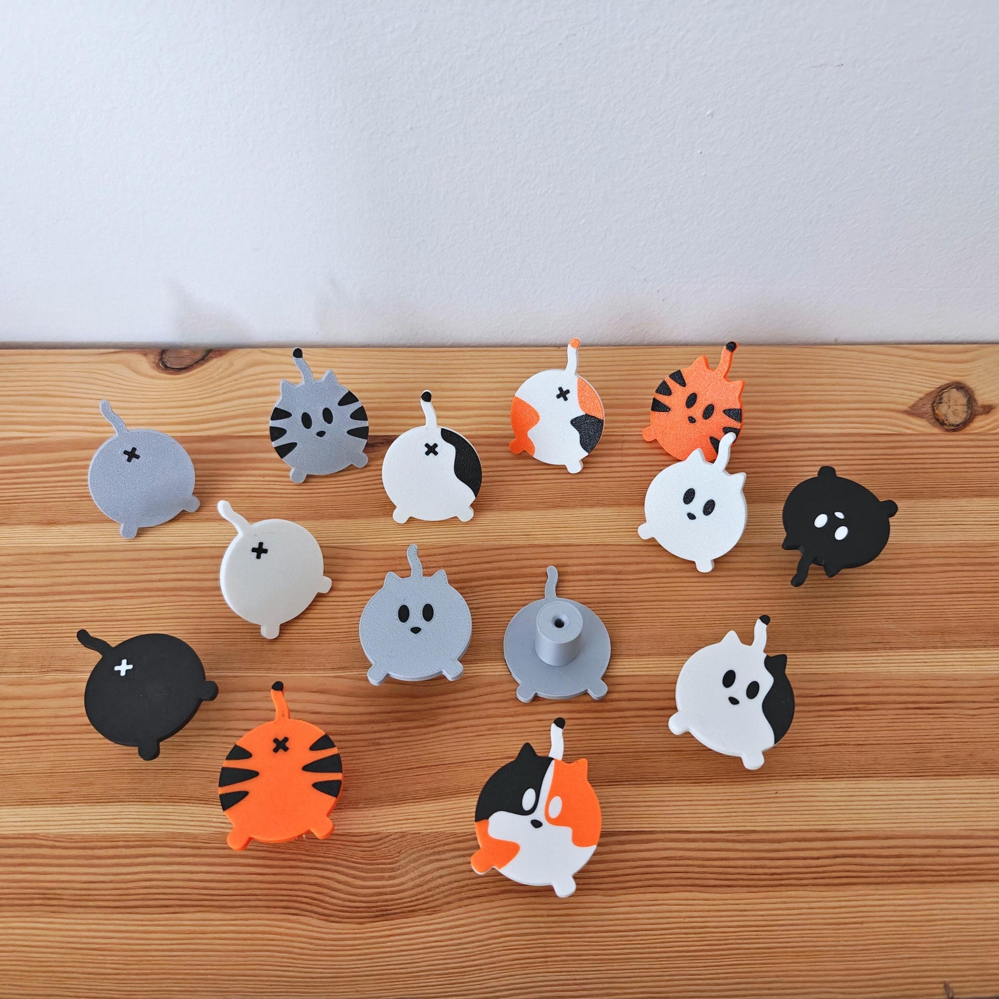 Cat Door Knobs and Drawer Pulls, 3D Printed Cat Face and Cat Butt Handles, Cabinet Hardware for Cat Lovers
