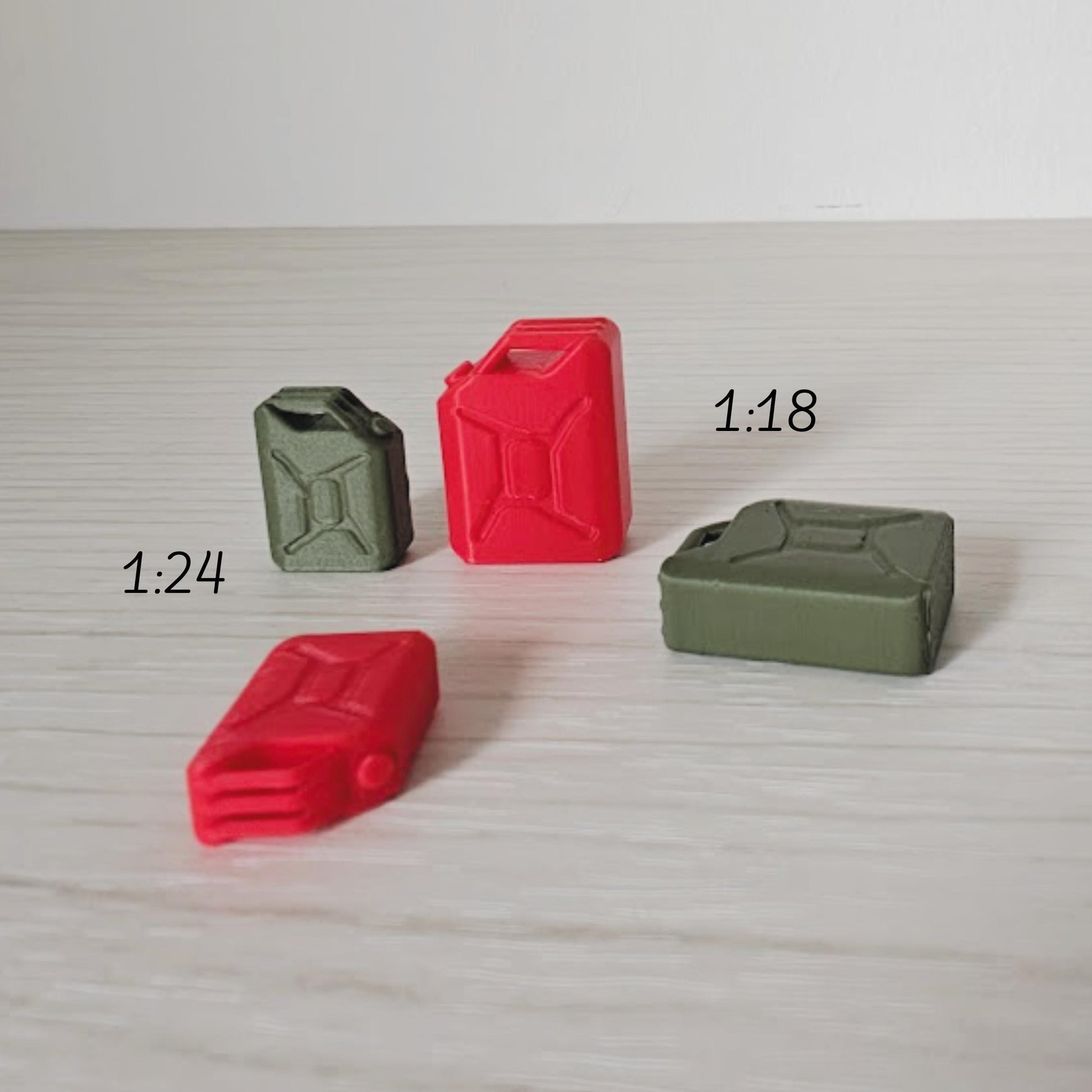 Miniature Jerry Cans, 1/24 1/18 Scale Diorama Accessories for Displays, Model Scenes, Crafts, Hobby Projects, 3D print
