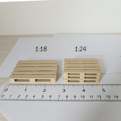 Miniature Pallets, 1/24 and 1/18 Scale Diorama Accessories for Displays, Model Scenes, Crafts, Hobby Projects, 3D print