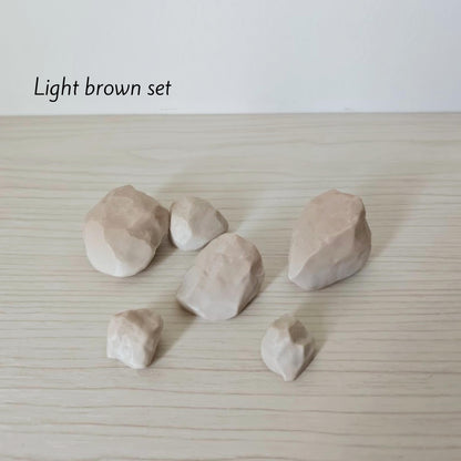 Miniature Rocks for Terrariums, 3D Printed Tiny Stones for Plant Decor & Dioramas