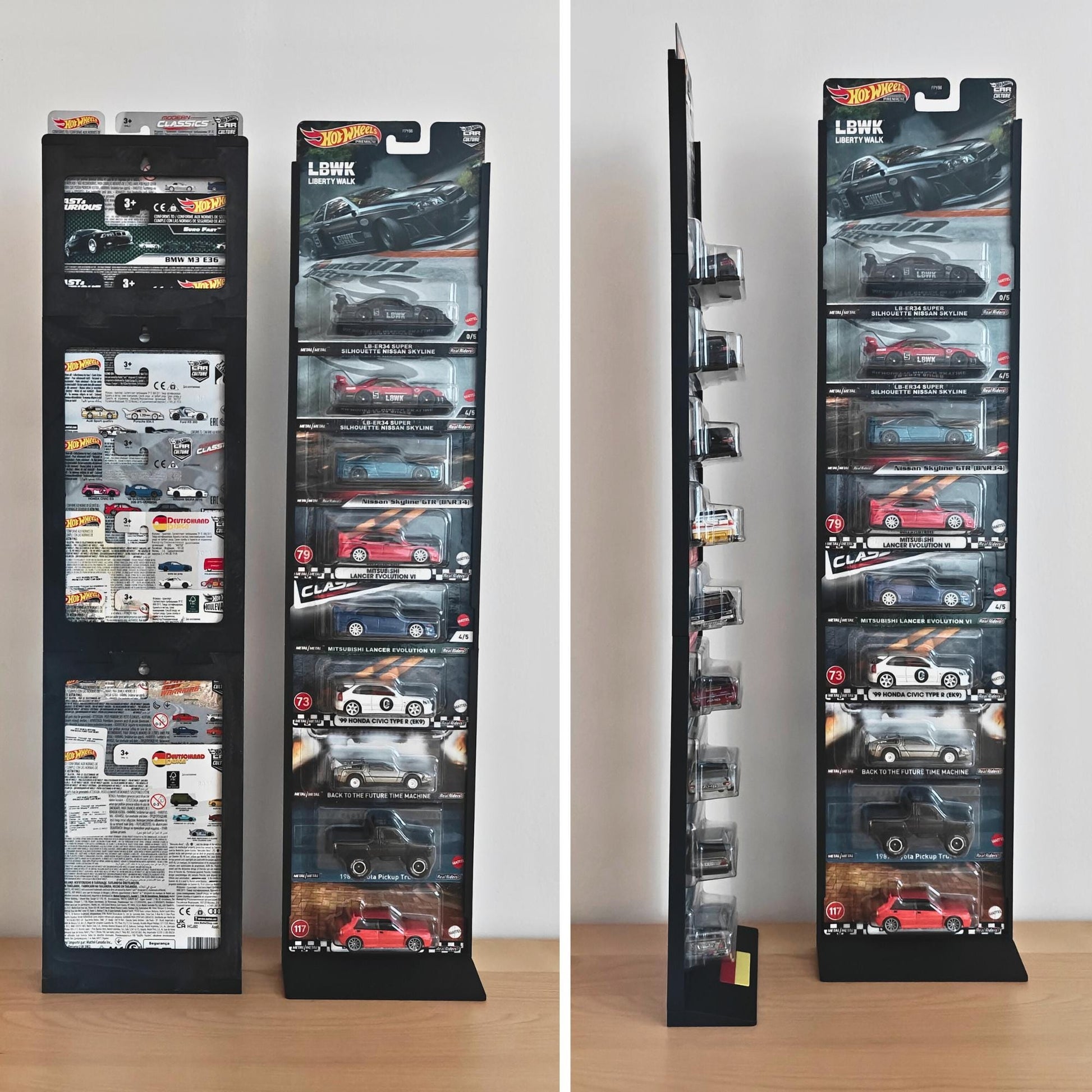 Hot Wheels Premium Wall Mount or Stand, Fits 5, 10, or 20 Premium Cars, Modular & Expandable Organizer