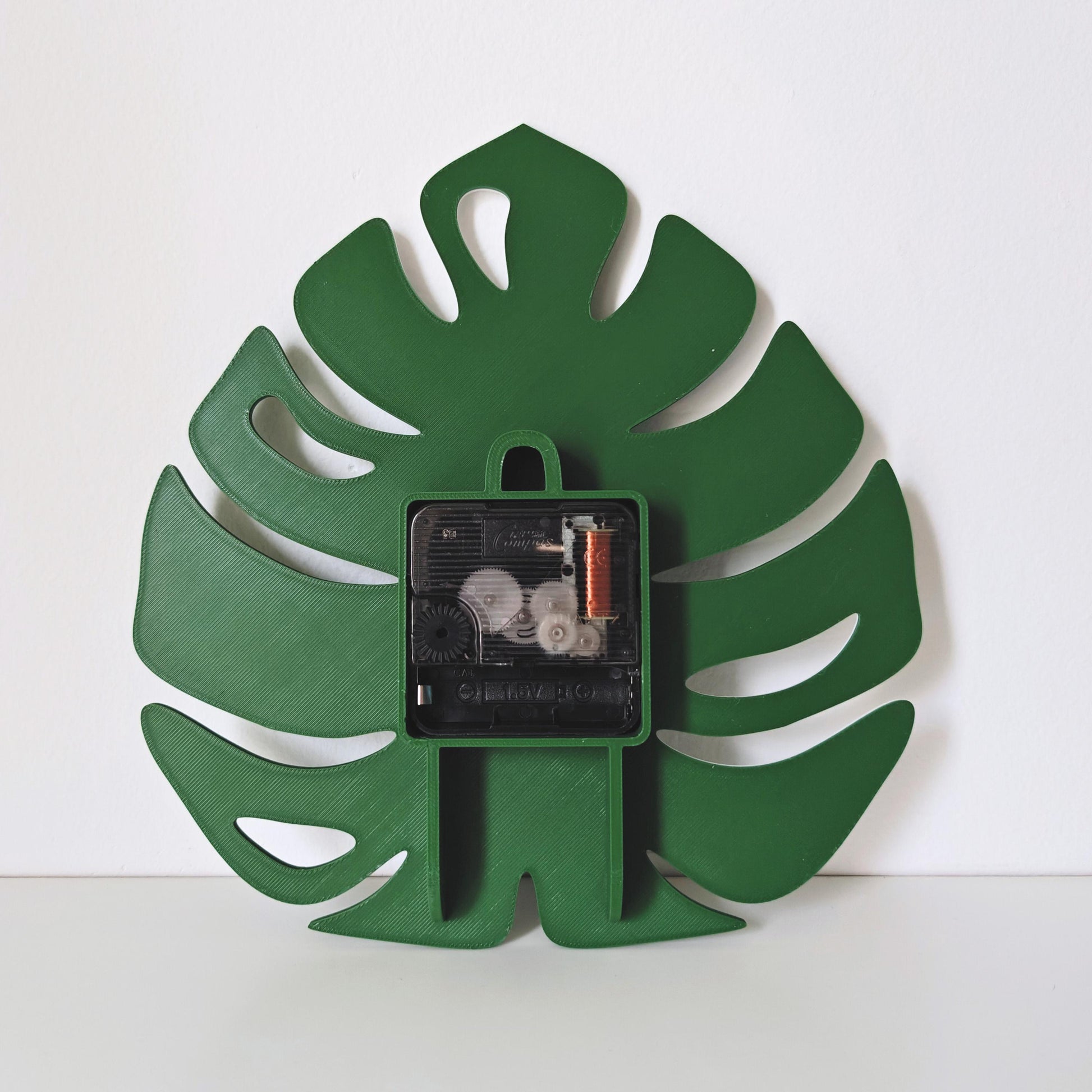 Monstera Wall Clock, Leaf Decorations, Gift for Plant Lovers, 3d printed Home Decor