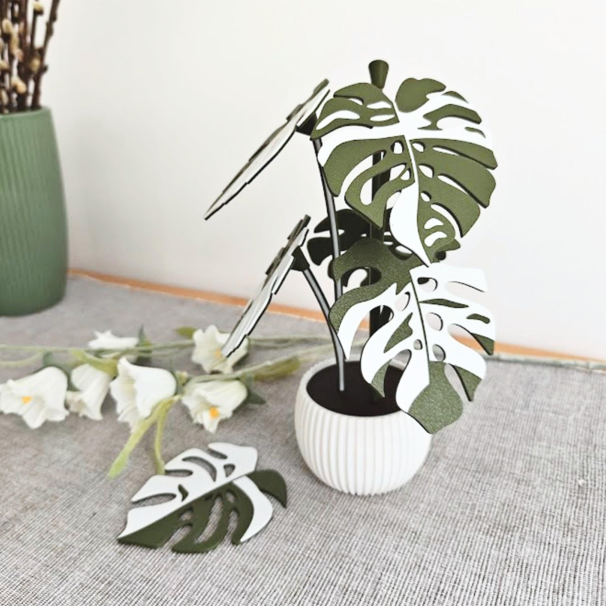 monstera coasters Monstera Two-Toned Coaster Set – noordinaryleaf