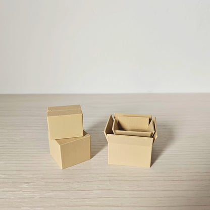 Miniature Boxes, 1/24 and 1/18 Scale Diorama Accessories for Mini Displays, Model Scenes, Crafts, Hobby Projects, 3D print