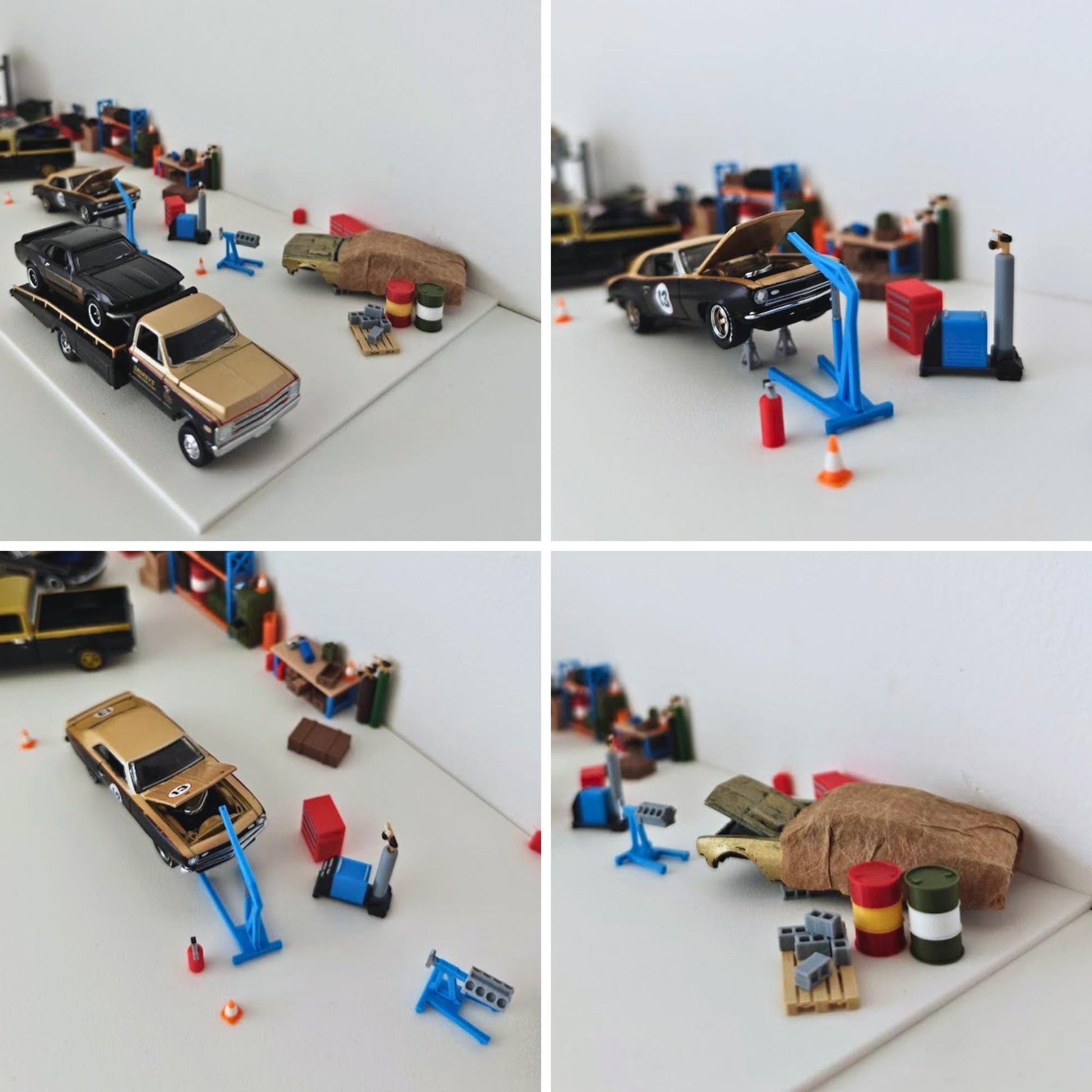 Best Diorama Garage in Town, 1:64 Scale Model Kit, 3D Printed Workshop Scene, Mini Garage for Hot Wheels