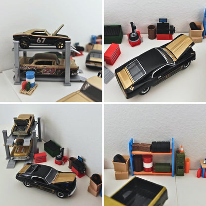 Best Diorama Garage in Town, 1:64 Scale Model Kit, 3D Printed Workshop Scene, Mini Garage for Hot Wheels