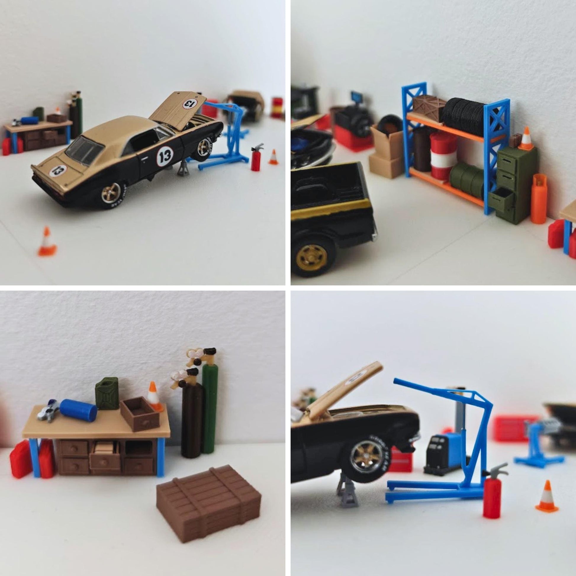 Best Diorama Garage in Town, 1:64 Scale Model Kit, 3D Printed Workshop Scene, Mini Garage for Hot Wheels