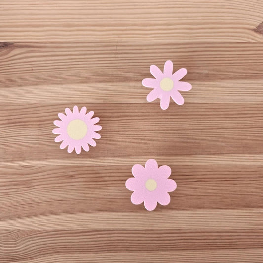 Pink Flower Handles for Drawer or Door, Cabinet Pull, Door knob, Floral Design, 3d print