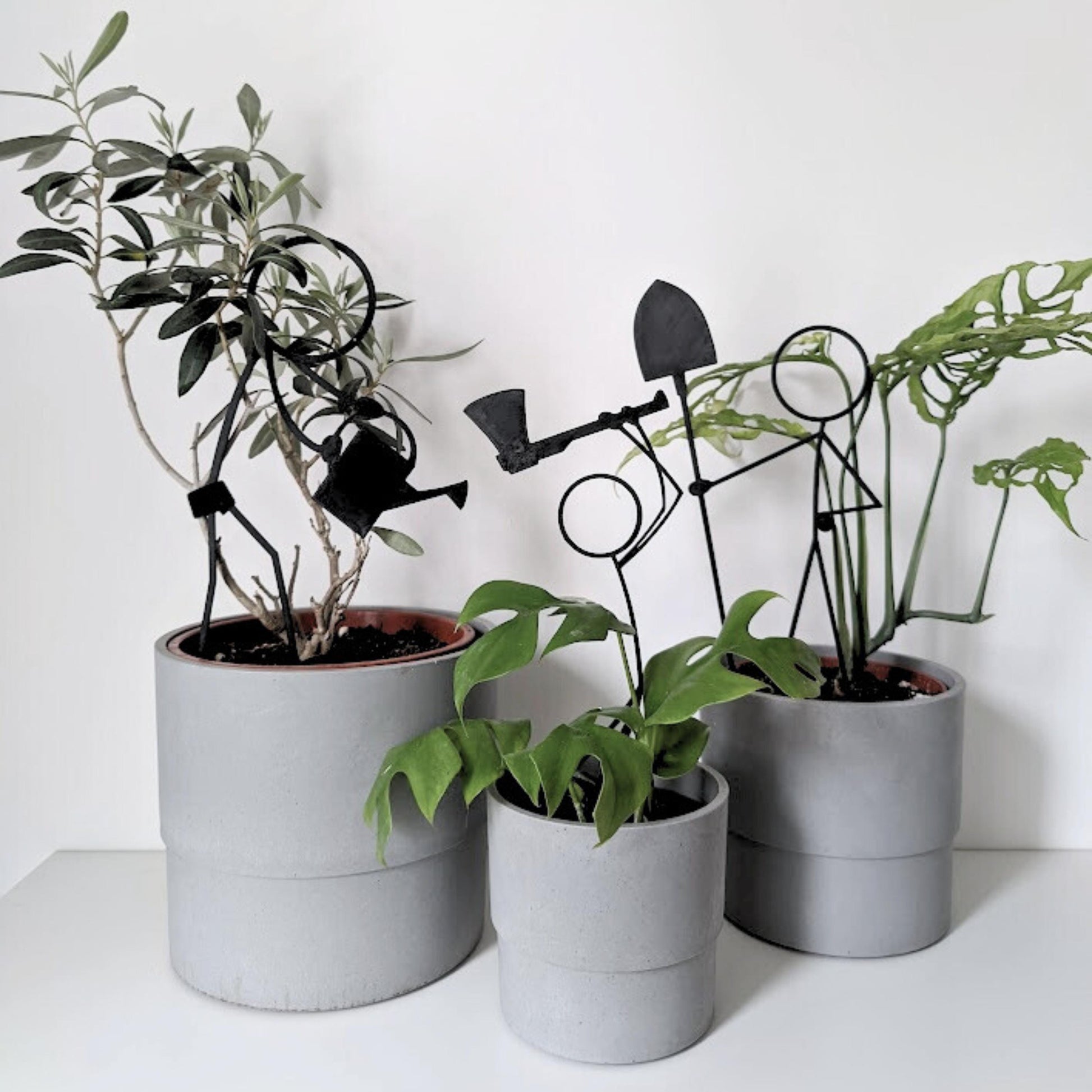 Stickman Plant Support, Plant Trellis, Decorative Support for Indoor Vines & Climbing Plants, 3d Printed Plant Grid
