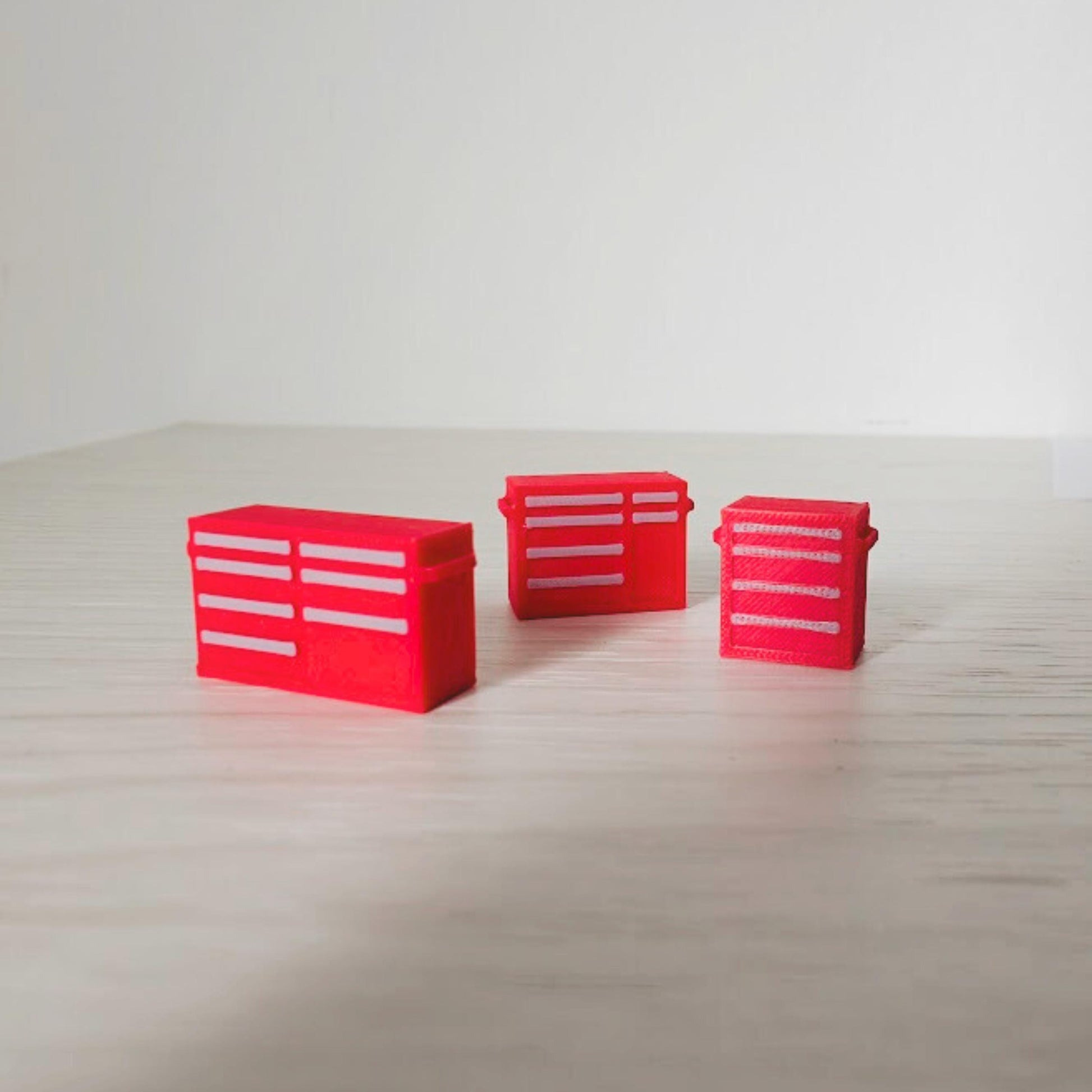 Miniature Toolboxes, 1:64 Scale Tool Cabinets, Diorama Accessories for Displays, Model Scenes, Crafts, Hobby Projects, 3D print