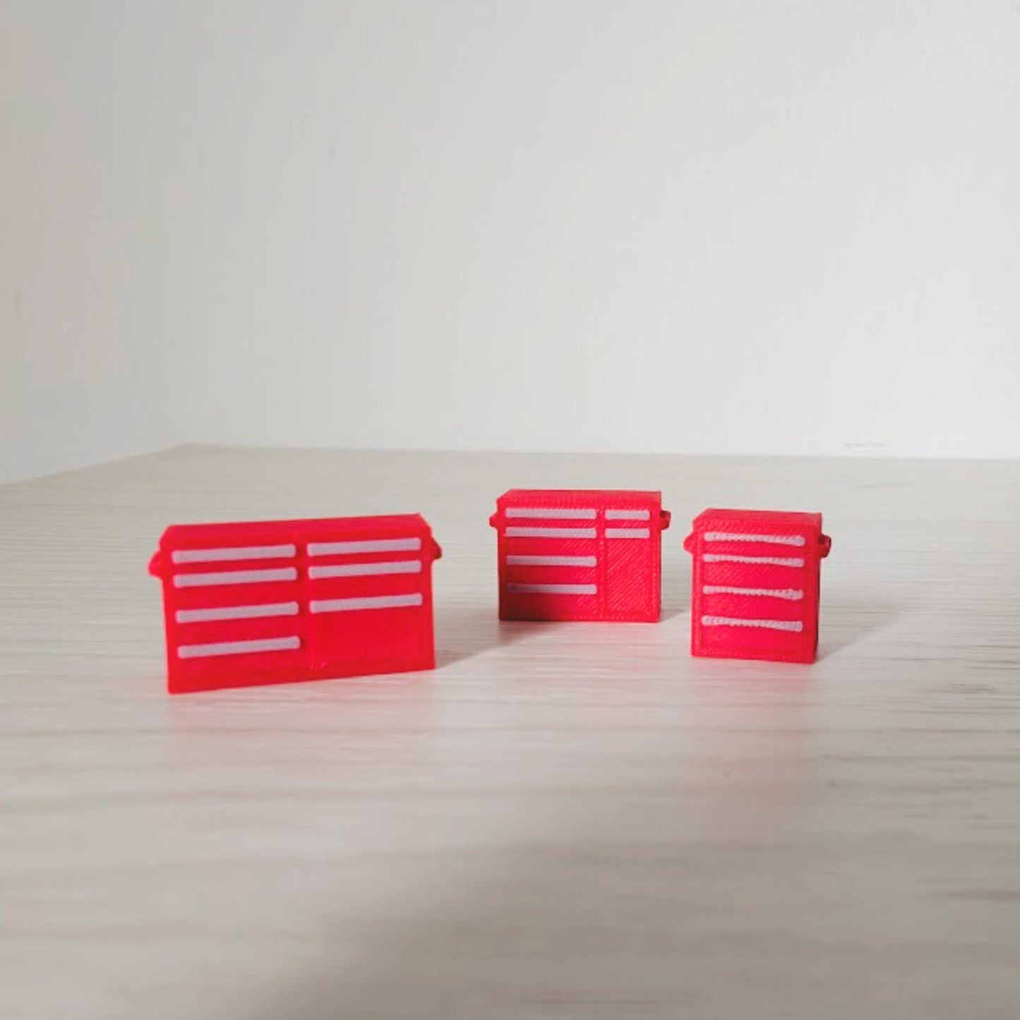 Miniature Toolboxes, 1:64 Scale Tool Cabinets, Diorama Accessories for Displays, Model Scenes, Crafts, Hobby Projects, 3D print