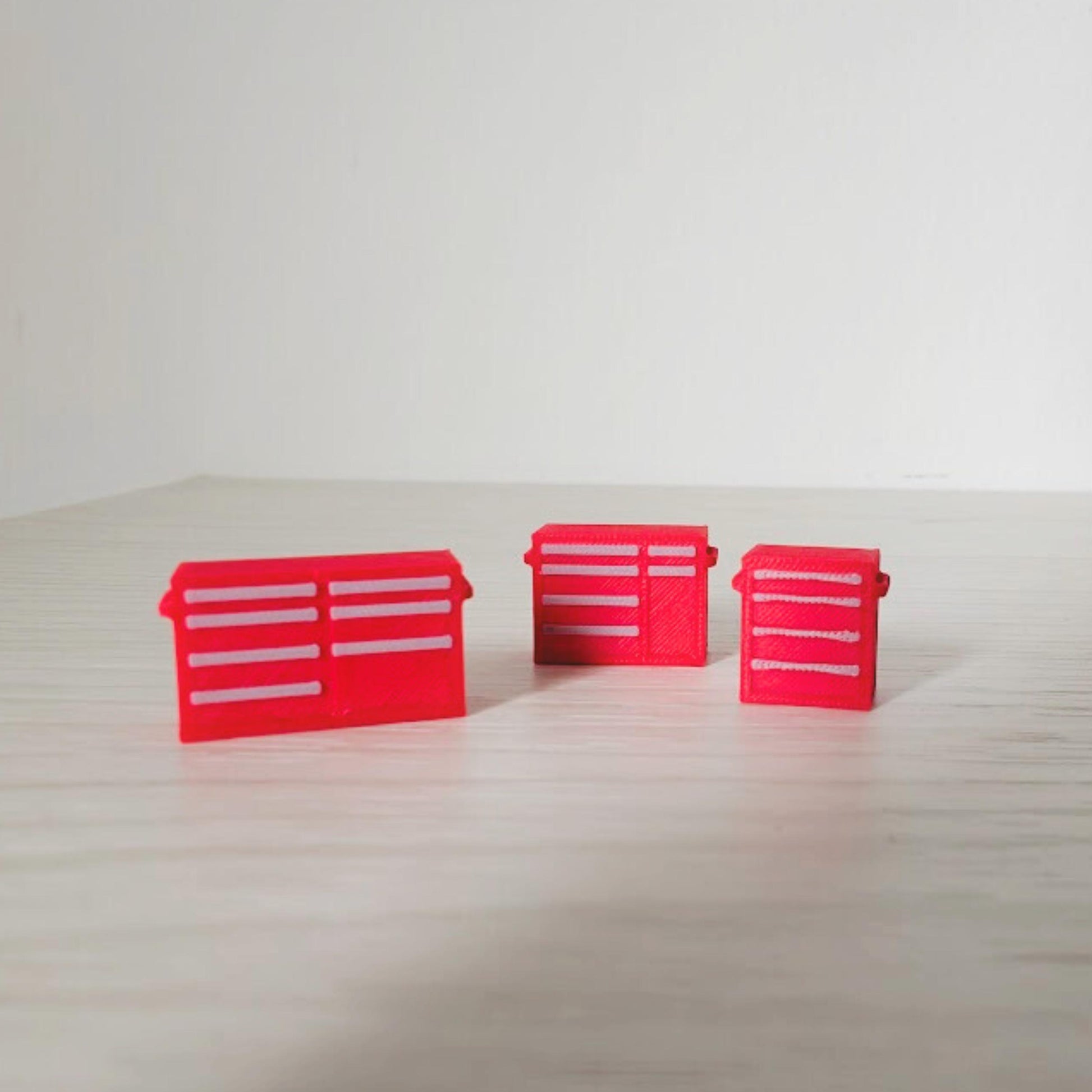 Miniature Toolboxes, 1:64 Scale Tool Cabinets, Diorama Accessories for Displays, Model Scenes, Crafts, Hobby Projects, 3D print