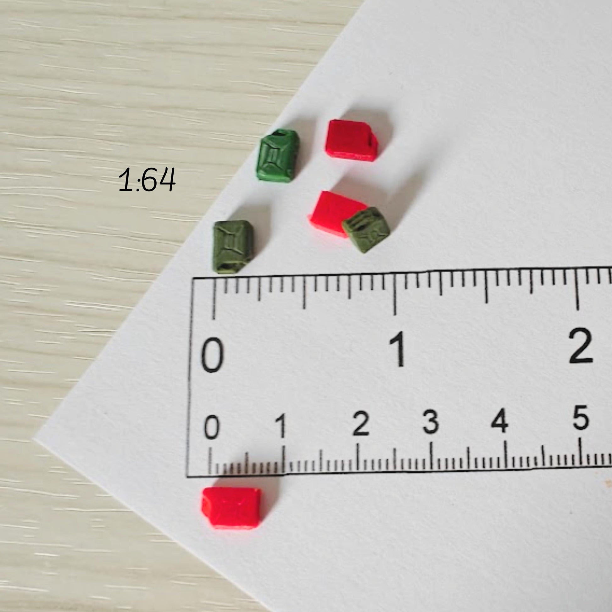 Miniature Jerry Cans, 1/64 Scale Diorama Accessories for Displays, Model Scenes, Crafts, Hobby Projects, 3D print