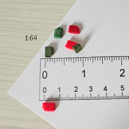 Miniature Jerry Cans, 1/64 Scale Diorama Accessories for Displays, Model Scenes, Crafts, Hobby Projects, 3D print