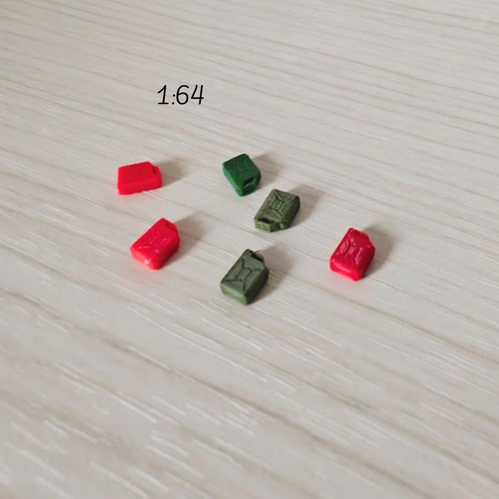 Miniature Jerry Cans, 1/64 Scale Diorama Accessories for Displays, Model Scenes, Crafts, Hobby Projects, 3D print