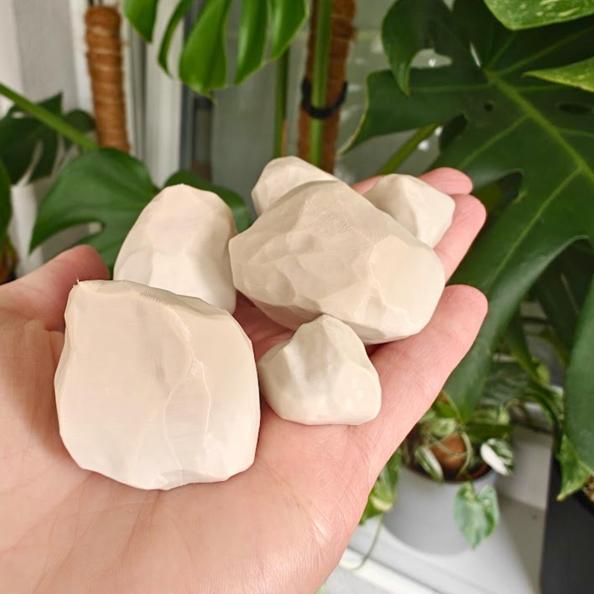 Miniature Rocks for Terrariums, 3D Printed Tiny Stones for Plant Decor & Dioramas