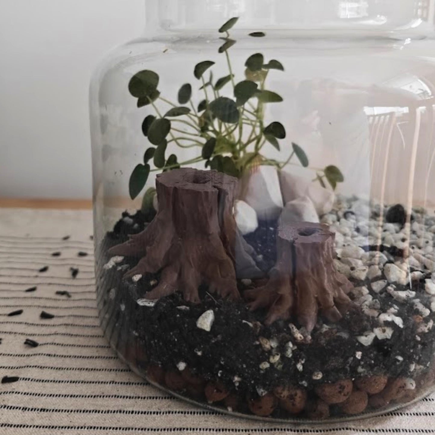 Miniature Tree Stumps, 3D Printed Stump Decor for Terrariums, Dioramas, and Fairy Gardens