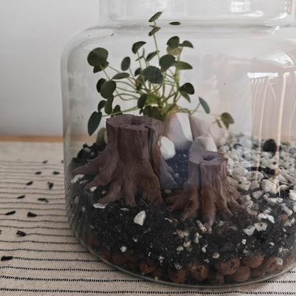 Miniature Tree Stumps, 3D Printed Stump Decor for Terrariums, Dioramas, and Fairy Gardens