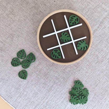 Plant-Themed Tic Tac Toe Game, Monstera Deliciosa vs Adansonii or Cacti Edition, 3D Printed Board Game with Storage