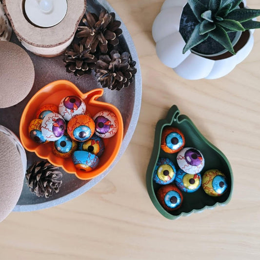 Small Pumpkin & Gourd Trays, Halloween Candy Dish, Autumn Decor Bowls, 3D Printed Fall Trinket Holders