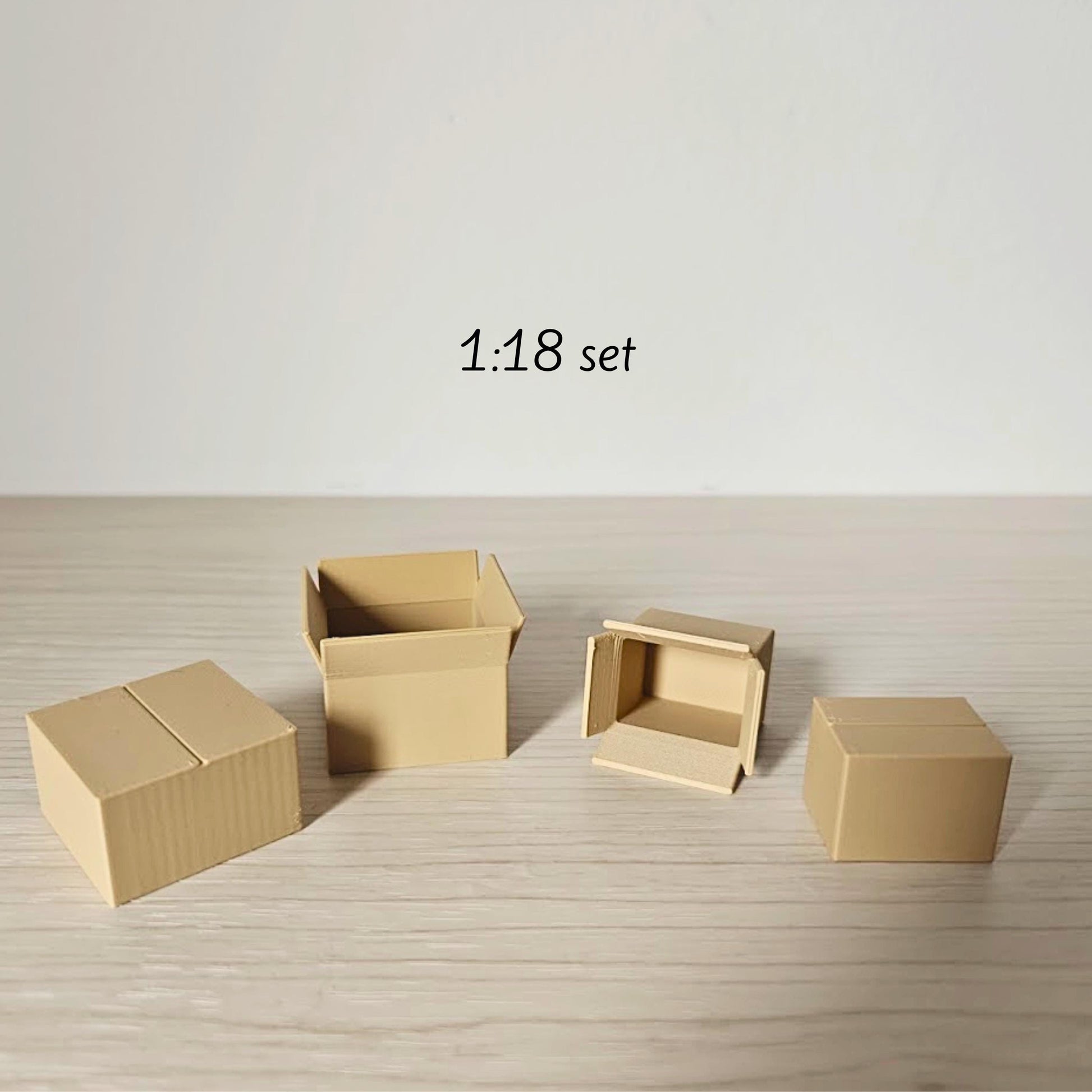 Miniature Boxes, 1/24 and 1/18 Scale Diorama Accessories for Mini Displays, Model Scenes, Crafts, Hobby Projects, 3D print