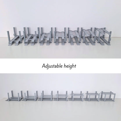 Adjustable Car Lift, 1:64 Diorama Garage Accessory, 3D Printed for Hot Wheels Scale, Custom Colors Available