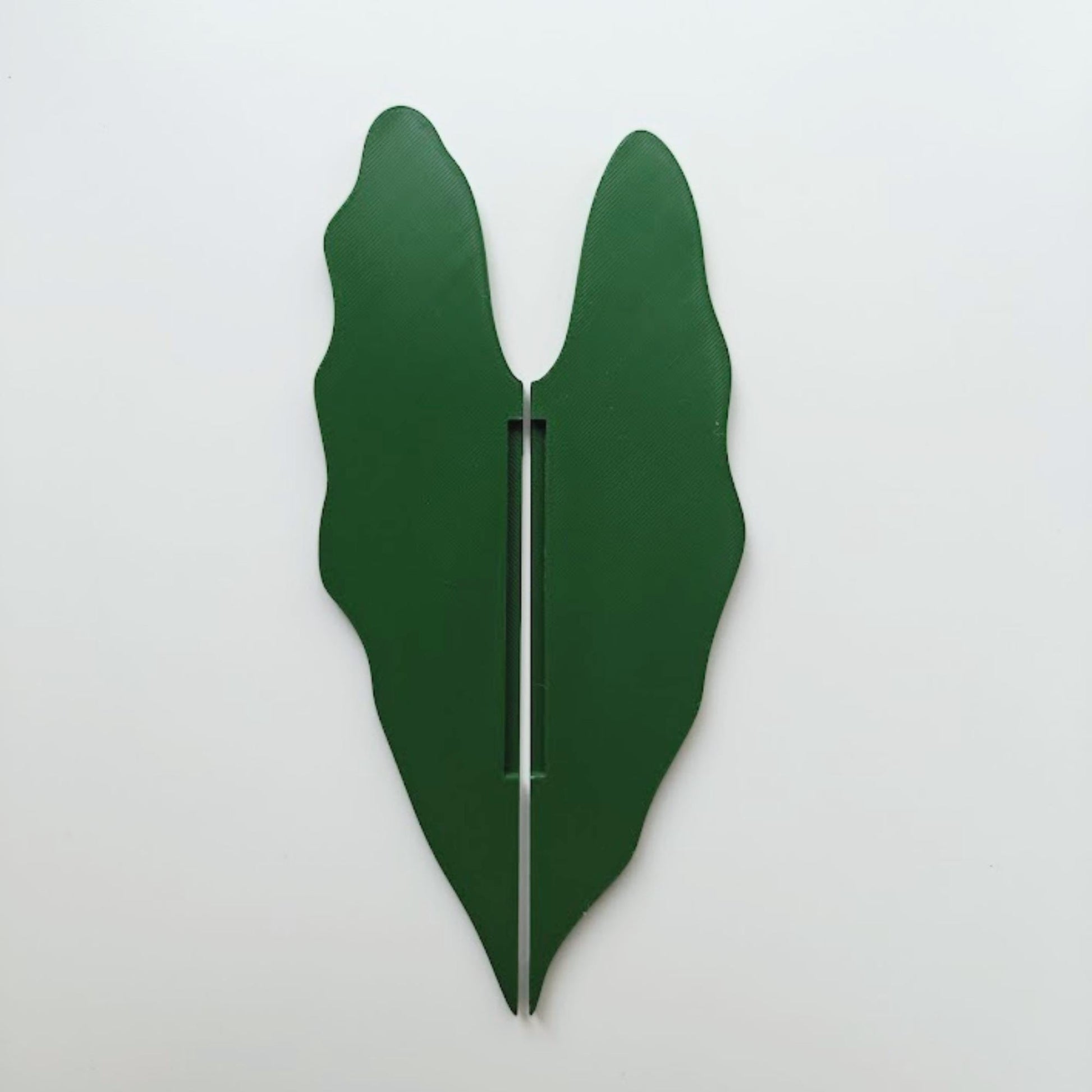 Slip-On Leaf Handles for IKEA MILSBO Cabinet, No Tools Needed, 3D Printed Alocasia Frydek Variegated Plant Decor