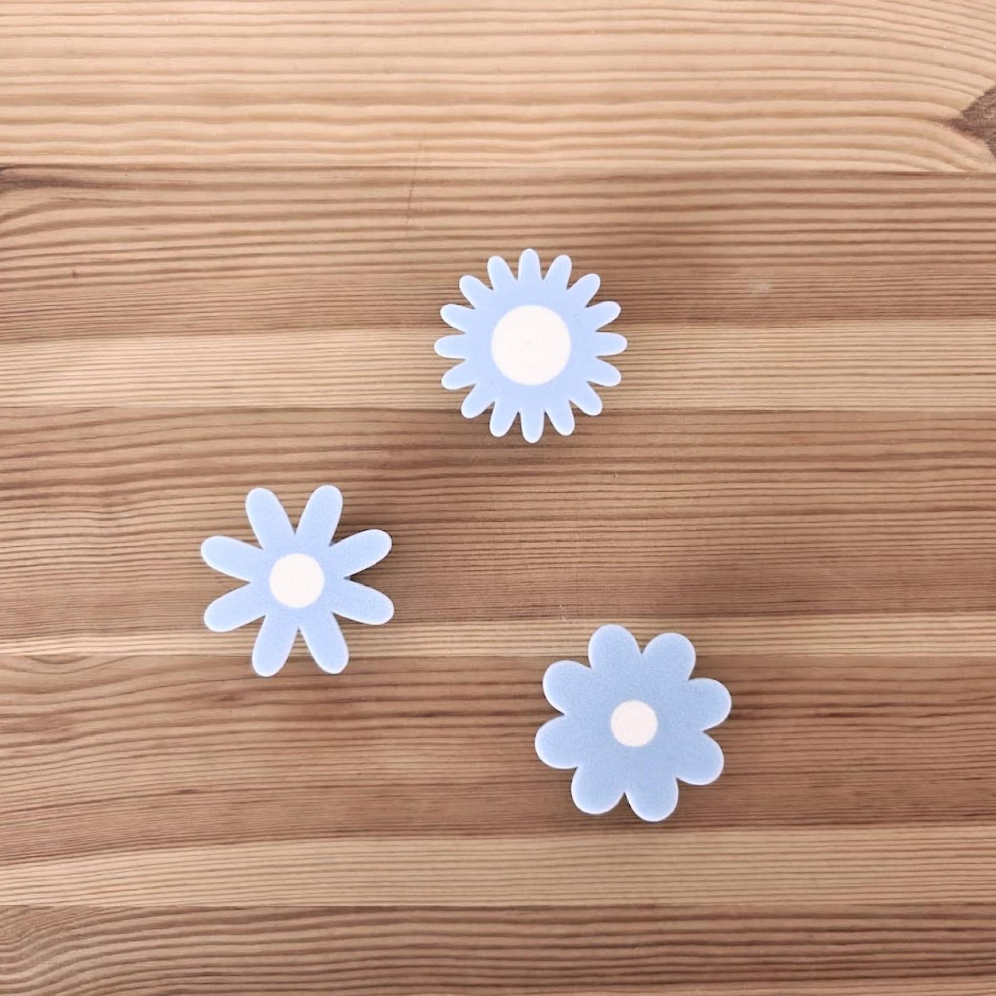 Blue Flower Handles for Drawer or Door, Cabinet Pull, Door knob, Floral Design, 3d print