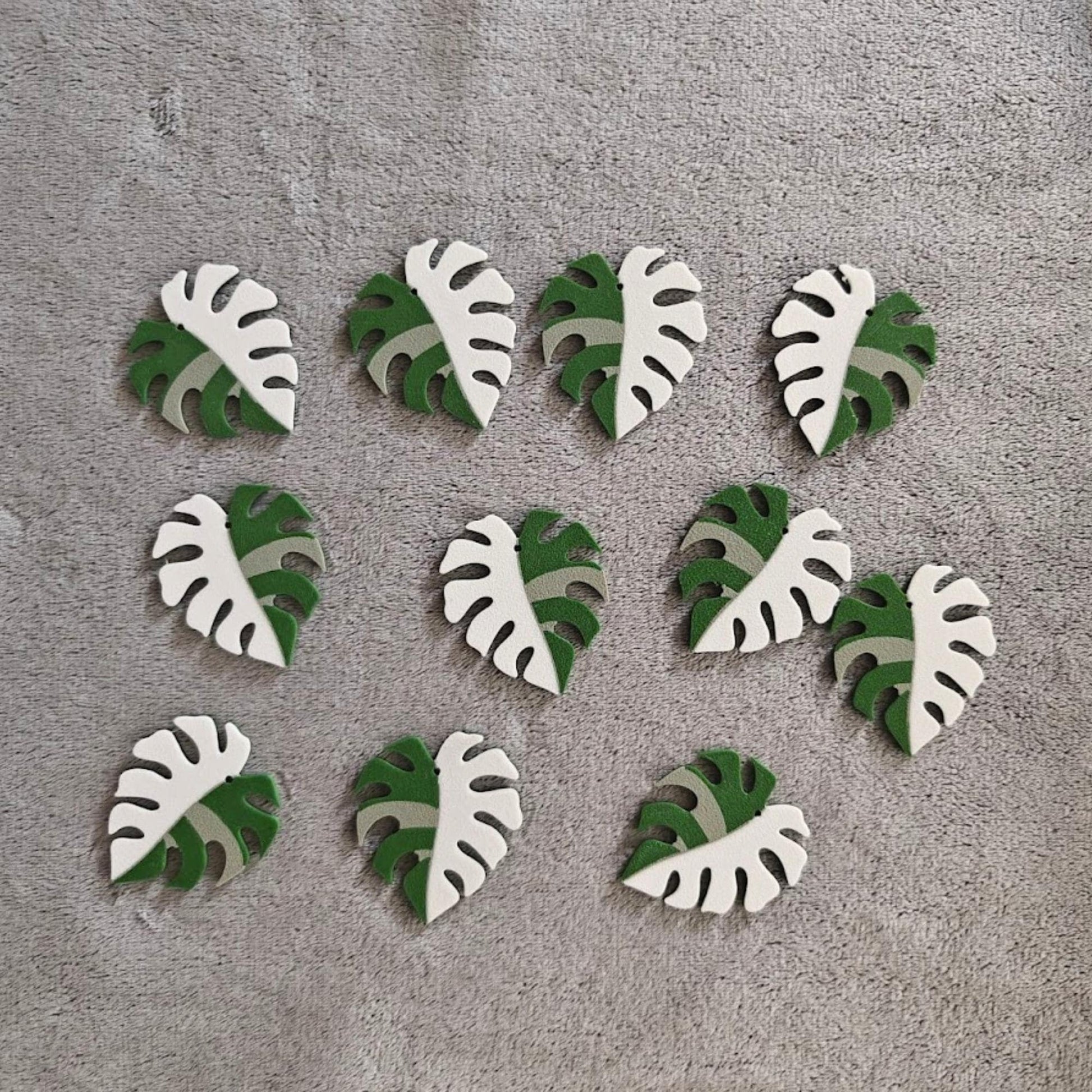 Bulk Monstera Charms, Leaf Pendants for Earrings, DIY Crafts, Floral Jewelry, Scrapbooks, Cards, Zipper Pulls, Gifts, 3d printed