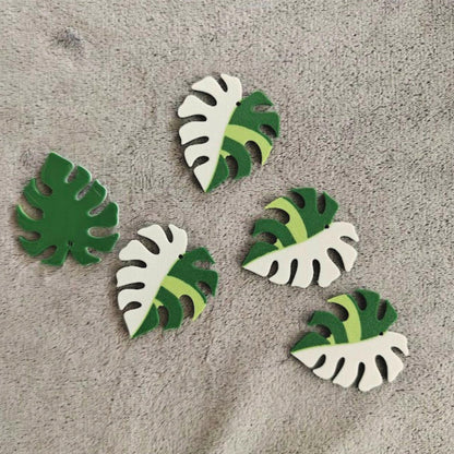 Bulk Monstera Charms, Leaf Pendants for Earrings, DIY Crafts, Floral Jewelry, Scrapbooks, Cards, Zipper Pulls, Gifts, 3d printed